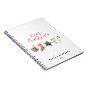 水の色クリスマスクッキーはキャンディケーンを飲む ノートブック (右側)