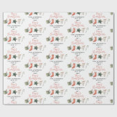 水の色クリスマスクッキーはキャンディケーンを飲む ラッピングペーパー (フラット)