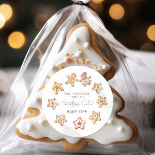 水の色クリスマスクッキーベイクオフのお気に入り ラウンドシール