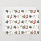 水の色クリスマスクッキー飲み物キャンディーケーンホリ シーズンカード (裏面)