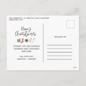 水の色クリスマスクッキー飲み物キャンディーケーンホリ シーズンポストカード (裏面)