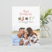 水の色クリスマスクッキー1写真キャンディーケーンホール シーズンカード (スタンド正面)