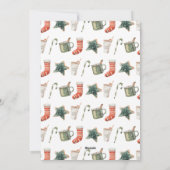 水の色クリスマスクッキー1写真キャンディーケーンホール シーズンカード (裏面)