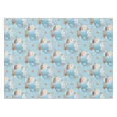 水の色クリスマスクッキー&ココア&スノーフレーク テーブルクロス (正面(横))