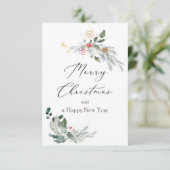 水の色クリスマスグリーンリーフラットカード (スタンド正面)