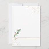 水の色クリスマスグリーンリーポインセティアホリデイ シーズンカード (裏面)