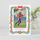 水の色クリスマスサッカーガーランドの写真 シーズンカード (スタンド正面)