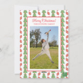 水の色クリスマスサッカーガーランドの写真 シーズンカード (裏面)