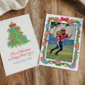 水の色クリスマスサッカーガーランド&ツリーフォト シーズンカード