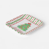 水の色クリスマスサッカーツリーギフト ペーパープレート (傾斜あり)