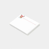 水の色クリスマスサンタ煙突に貼り付けたおもしろい ポストイット (アングル)