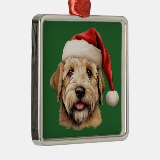 水の色クリスマスソフトコートウィートテリア メタルオーナメント (右)