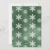 水の色クリスマスツリーと雪メリー片 シーズンカード (裏面)