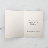 水の色クリスマスツリーのクリスマスカード シーズンカード (内部)