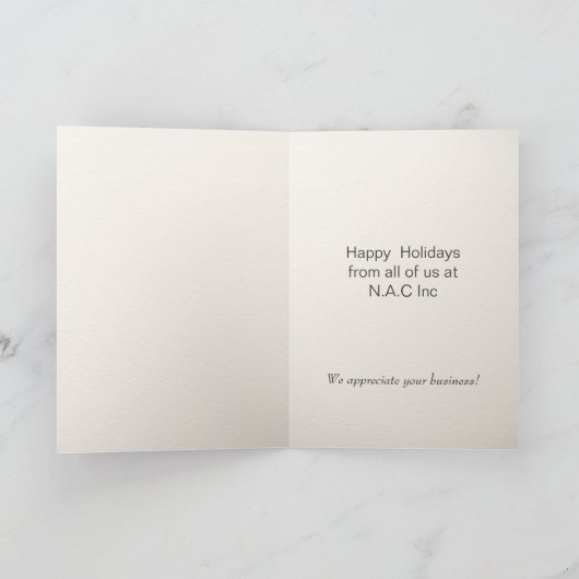 水の色クリスマスツリーのクリスマスカード シーズンカード (内部)