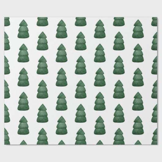 水の色クリスマスツリーのパターン。ホリディパイン ラッピングペーパー (フラット)