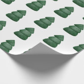 水の色クリスマスツリーのパターン。ホリディパイン ラッピングペーパー (角)