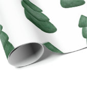 水の色クリスマスツリーのパターン。ホリディパイン ラッピングペーパー (ロールコーナー)