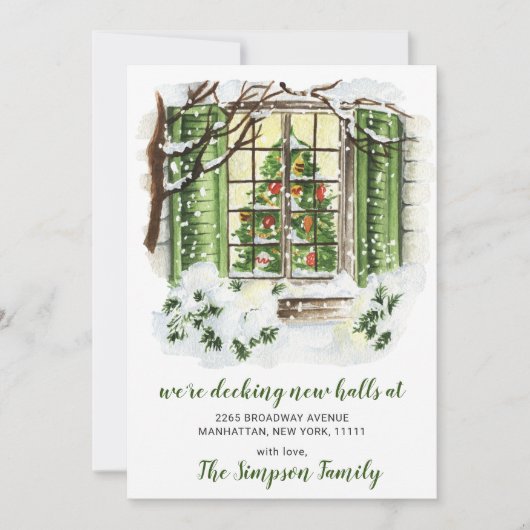 水の色クリスマスツリーの移動のお知らせ 案内状 (正面)