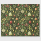 水の色クリスマスツリーの装飾 ラッピングペーパー (フラット)