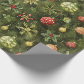 水の色クリスマスツリーの装飾 ラッピングペーパー (角)