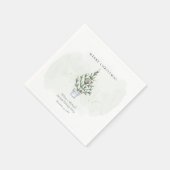 水の色クリスマスツリーアニュアルホリデーパーティー スタンダードカクテルナプキン (角)