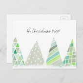 水の色クリスマスツリーカード シーズンポストカード (正面/裏面)