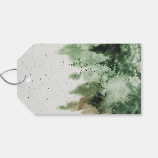 水の色クリスマスツリーサンタホース ギフトタグ (裏面横)