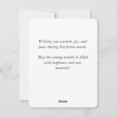 水の色クリスマスツリーホリデーカード シーズンカード (裏面)