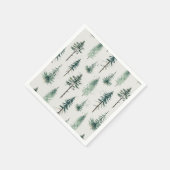 水の色クリスマスツリーホリデーパターン スタンダードカクテルナプキン (角)