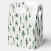 水の色クリスマスツリーホリデーパターン フェイバーボックス (オープン)