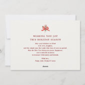 水の色クリスマスツリーホリデーフォトカード シーズンカード (裏面)