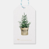 水の色クリスマスツリーボースタイル ギフトタグ (裏面)