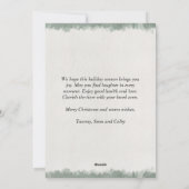 水の色クリスマスツリーメリークリスマスカード シーズンカード (裏面)