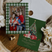 水の色クリスマスツリー写真クリスマスカード シーズンカード