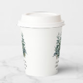 水の色クリスマスツリー冬の赤ちゃんシャワー 紙コップ (左)