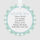 水の色クリスマスツリー家族の年レビューO オーナメント (裏面)