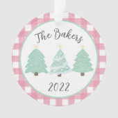 水の色クリスマスツリー家族の年レビューO オーナメント (正面)