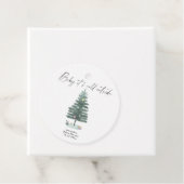 水の色クリスマスツリー赤ちゃんシャワー フェイバータグ (インサイチュ)