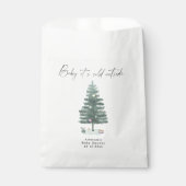 水の色クリスマスツリー赤ちゃんシャワー フェイバーバッグ (正面)