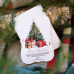 水の色クリスマスツリー非フォトクリスマスカード シーズンカード<br><div class="desc">この水の色のエレガントクリスマスツリーで休日の応援を広げる、非写真のクリスマスカード。この美しシンプルいホリデーカードはあなたの季節の挨拶を送るのに最適な方法である。簡単にグリーティングをパーソナライズし、好みに合わせてフォントを編集する。このお洒落カスタムクリスマスカー魅力的ドは、この冬の休暇シーズン中に友達や家族が彼らのことを思い出す考えための方法である。会社のクリスマスカード、小さなビジネスのクリスマスカード、または自分の個人的なクリスマスカードに最適！</div>