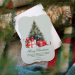 水の色クリスマスツリー非フォトクリスマスカード シーズンカード<br><div class="desc">この水の色のエレガントクリスマスツリーで休日の応援を広げる、非写真のクリスマスカード。この美しシンプルいホリデーカードはあなたの季節の挨拶を送るのに最適な方法である。簡単にグリーティングをパーソナライズし、好みに合わせてフォントを編集する。このお洒落カスタムクリスマスカー魅力的ドは、この冬の休暇シーズン中に友達や家族が彼らのことを思い出す考えための方法である。会社のクリスマスカード、小さなビジネスのクリスマスカード、または自分の個人的なクリスマスカードに最適！</div>