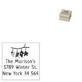 水の色クリスマスツリーbohoスタイル ラバースタンプ (押印)