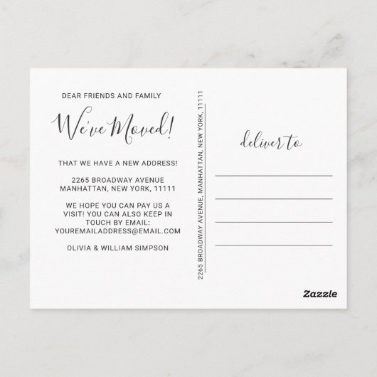 水の色クリスマスドアの動きのお知らせ ポストカード (裏面)