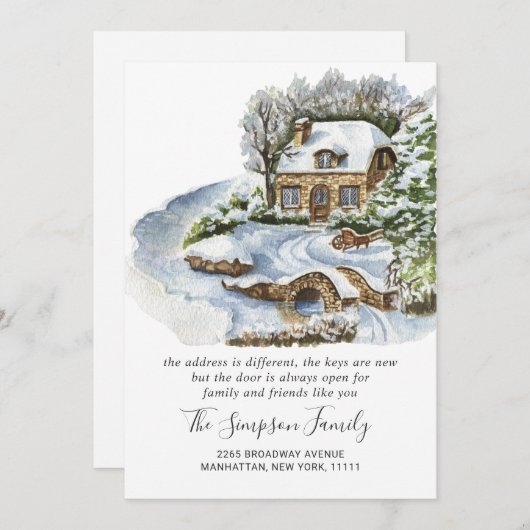 水の色クリスマスドアの動きのお知らせ 案内状 (正面/裏面)