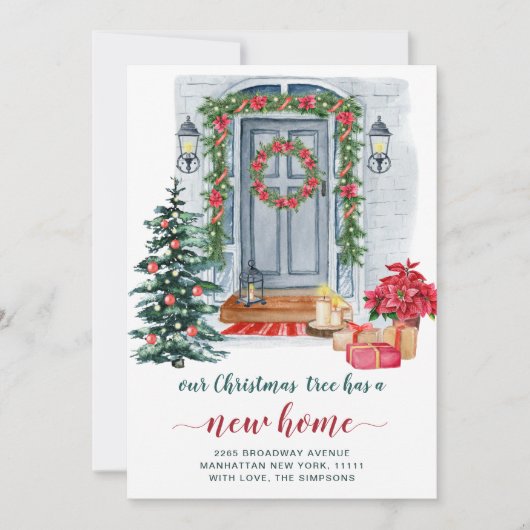 水の色クリスマスドアの動きのお知らせ 案内状 (正面)