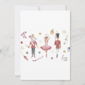 水の色クリスマスナツクラッカーベビーシャワー 招待状 (裏面)