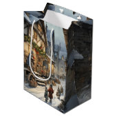 水の色クリスマスビレッジ ミディアムペーパーバッグ (正面アングル)