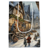 水の色クリスマスビレッジ ミディアムペーパーバッグ (裏面)