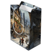 水の色クリスマスビレッジ ミディアムペーパーバッグ (裏面アングル)